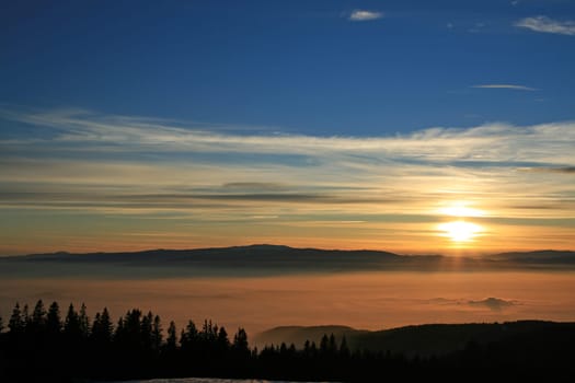 Sunset in the Alps