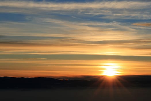 Sunset in the Alps
