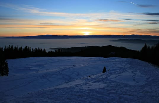 Sunset in the Alps