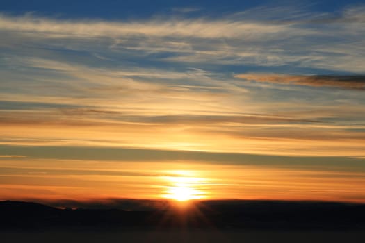 Sunset in the Alps