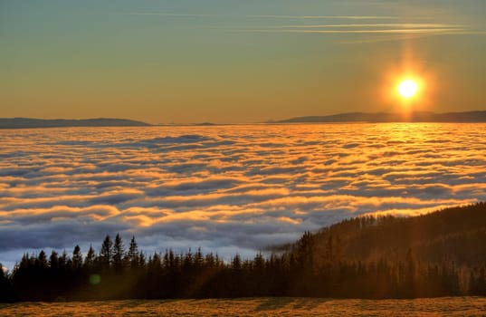 Sunset in the Alps