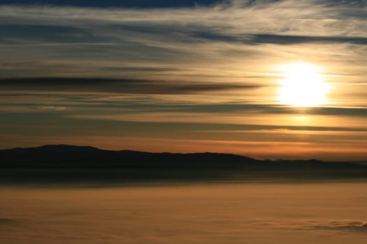 Sunset in the Alps