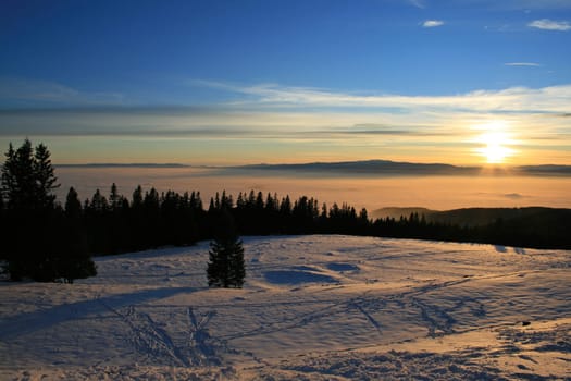 Sunset in the Alps