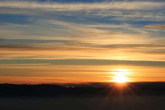 Sunset in the Alps