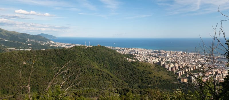 panoramic view from the city of Genoa