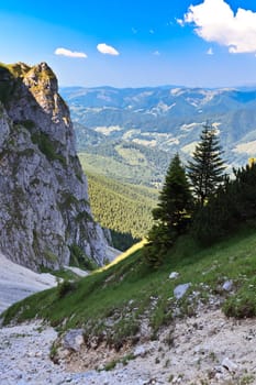 mountain slope in Piatra Craiului Mountains, Romania