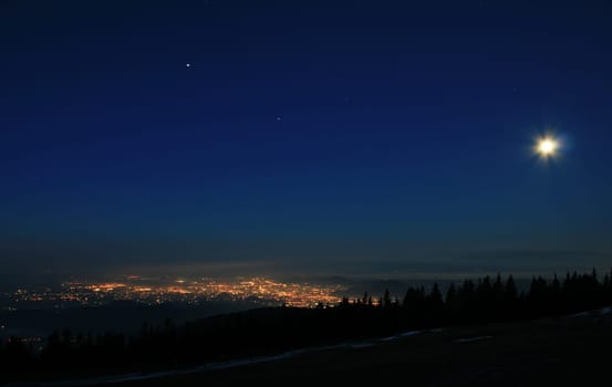 Morning hour in the Alps