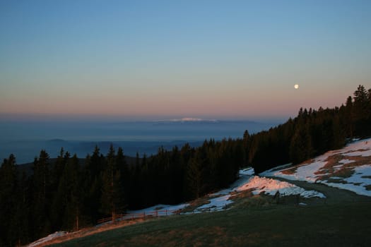 Morning hour in the Alps