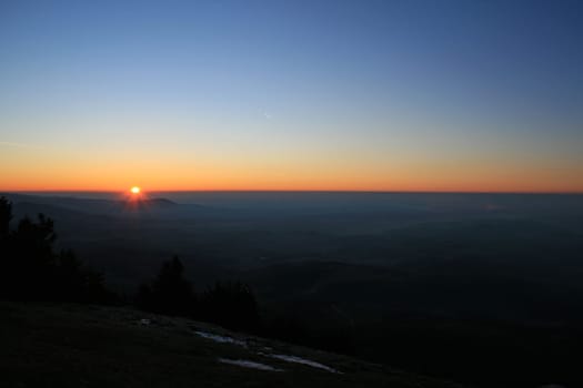Morning hour in the Alps