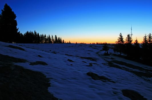 Morning hour in the Alps