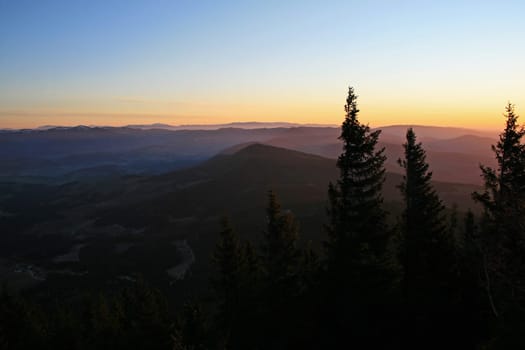 Morning hour in the Alps