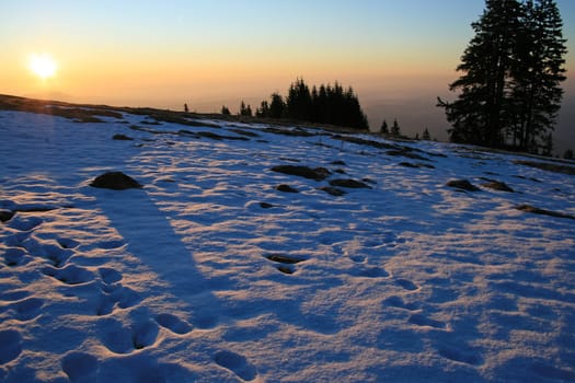 Sunrise in the Aplen
