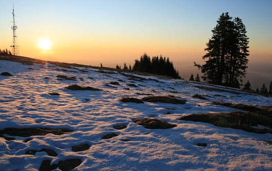Sunrise in the Aplen