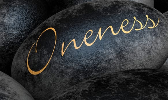 Black Stones with Text - Oneness