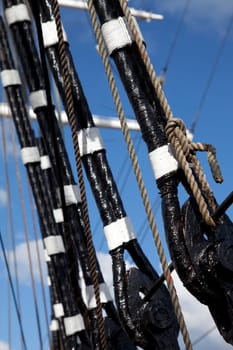 Details of old sailing ship
