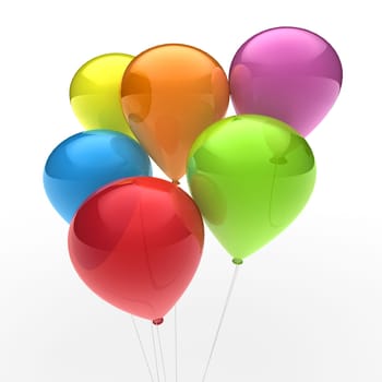 3d, ballon, balloon, party, birthday, colorful, color