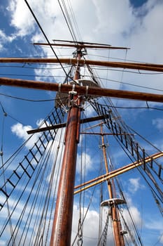 Details of old sailing ship
