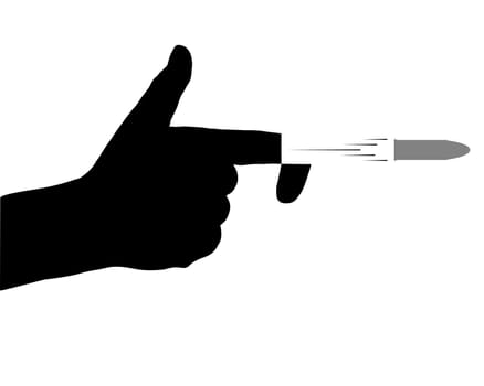 Shot with hand