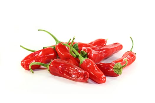 red paprika against white background