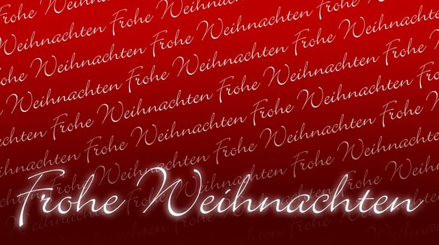 Christmas Card - Merry Christmas - Red White