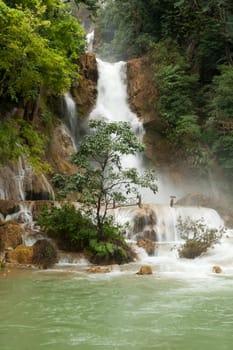 Kuang Si Waterfall,popular destination near Luang Prabang in Laos