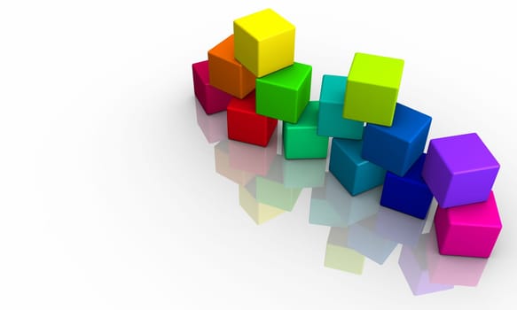 3D Cube - The Colorful Stack 03