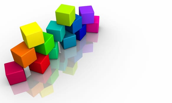 3D Cube - The Colorful Stack 04