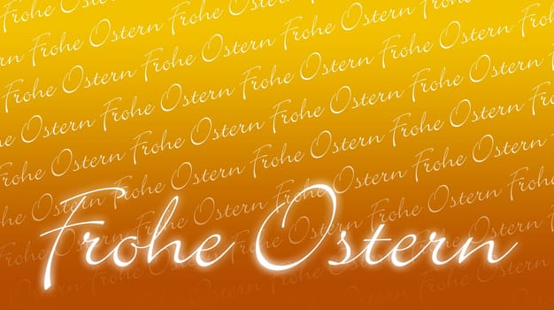 Easter Card - Happy Easter Orange White