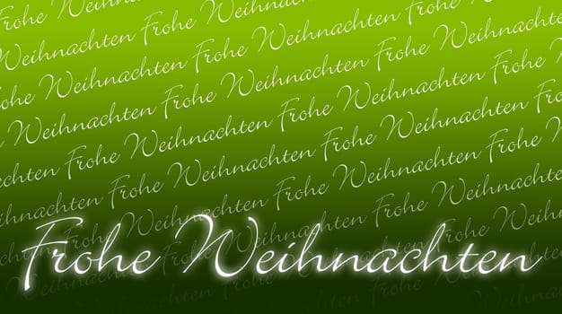 Christmas Card - Merry Christmas - Green White