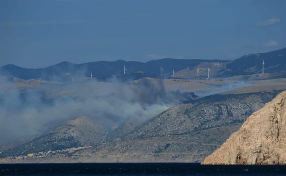 Forest fire in Croatia