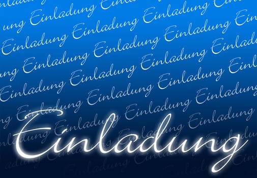 Invitation Card - Blue White