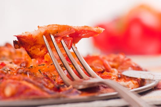 baked pizza