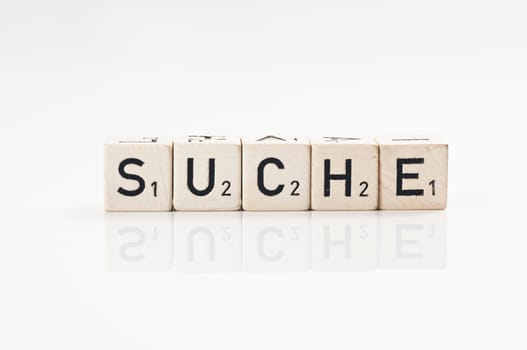 white letter cubes