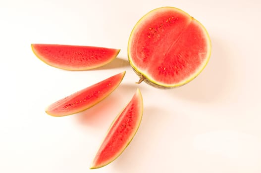 Fresh watermelon on white background