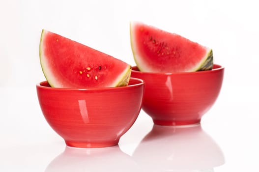Fresh watermelon on white background