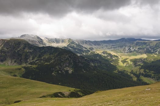 mountain landscape in Parang Mountains in Romania