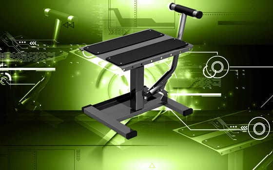 Digital illustration of Bike lift in colour background