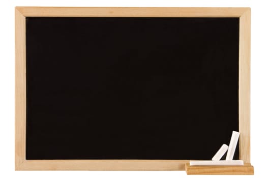 Blank blackboard isolated on white background