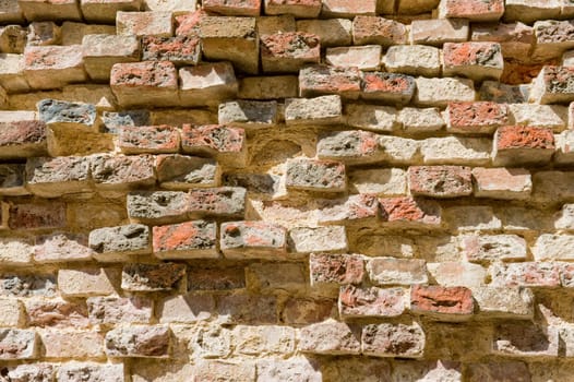 Old brick wall taken as clouse up