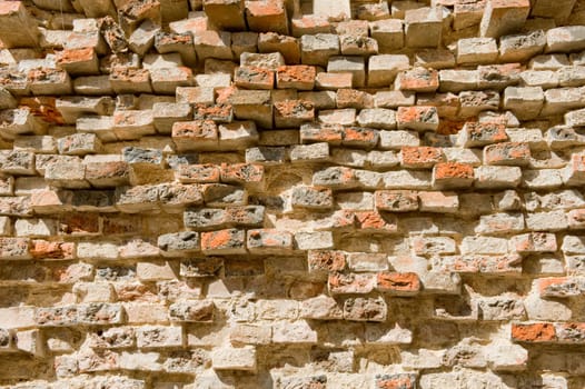 Old brick wall taken as clouse up
