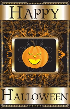 Vector Illustration of a Happy Halloween Poster.