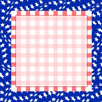 Vector Illustration for the 4th of July Independence. Square background.