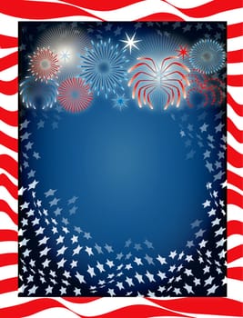 Vector Illustration for the 4th of July Independence background.