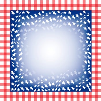 Vector Illustration for the 4th of July Independence. Square background.