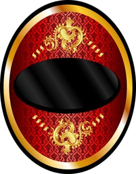 Vector Illustration of oval poster or card templates.