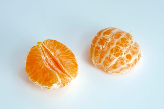 Tangerine in white background