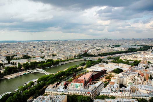 View of Paris and Seine river