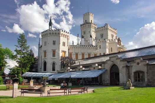 Czech Republic - white castle Hluboka nad Vltavou