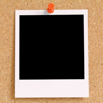 Cork pin board with open space for lettering