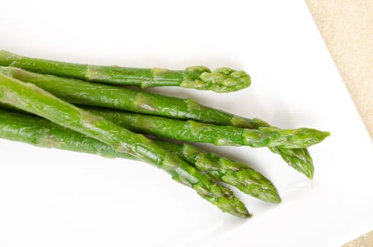 Fresh asparagus isolated on a white background